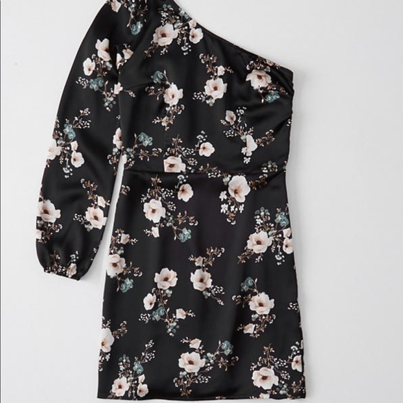 Abercrombie One-sleeve Silky Dress - Picture 1 of 6